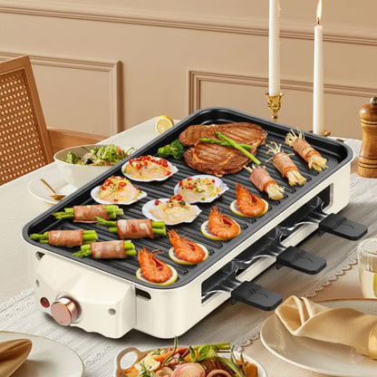 Large Smokeless Electric BBQ Grill Pan – Multi-Function Non-Stick Indoor Outdoor Roaster