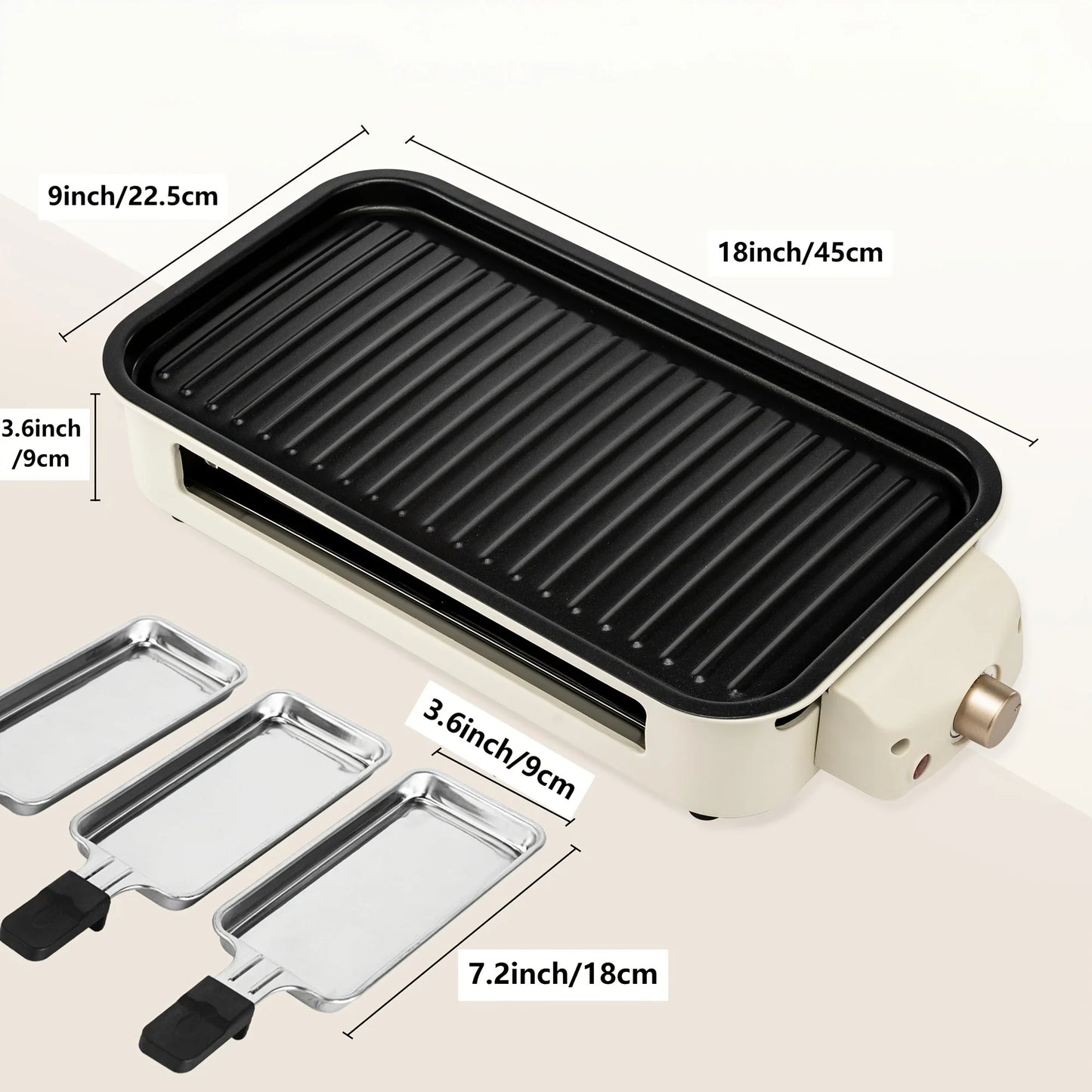 Smokeless Indoor Electric Grill – Removable Non-Stick Plate Table Grill