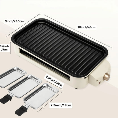 Smokeless Indoor Electric Grill – Removable Non-Stick Plate Table Grill