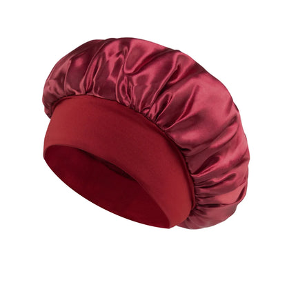 Satin Sleep Bonnet for Women – Large Silk-Lined Hair Wrap for Curly & Long Hair