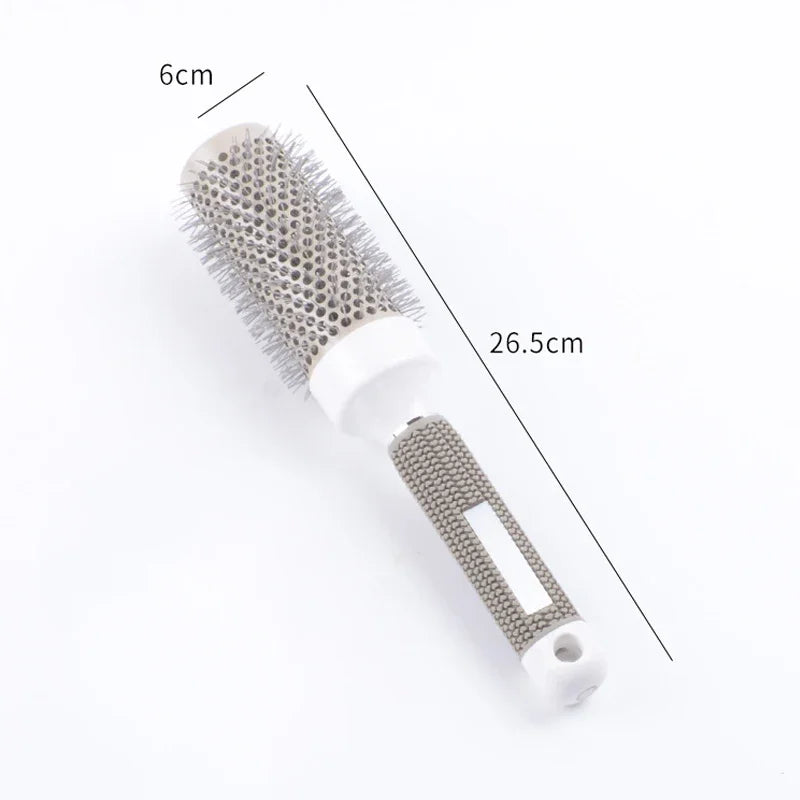 Ceramic Ion Round Hair Brush – Thermal Blow Dry Styling Brush for Salon Curls