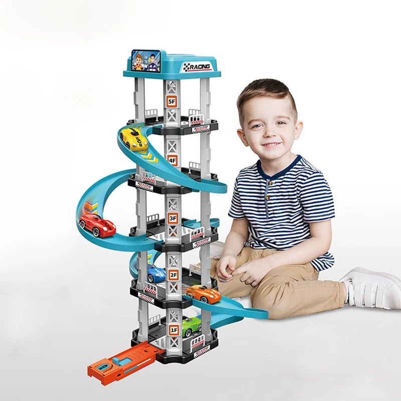 Kids Race Track Car Ramp Toy Set – Educational Racing Rail Puzzle for Kids
