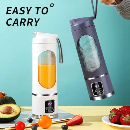 Portable USB Blender Juicer Cup – 10-Blade 450ml Rechargeable Smoothie Maker