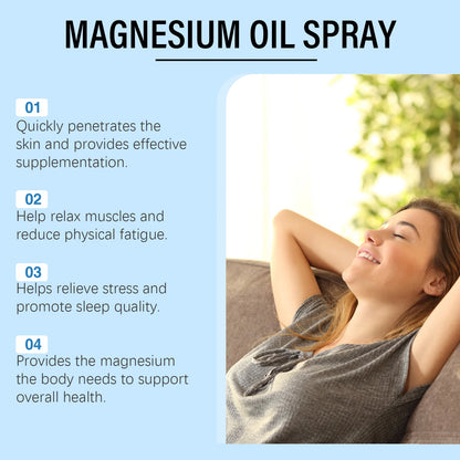 Magnesium Oil Spray for Sleep & Muscle Recovery – Essential Oil Body Relaxation Spray