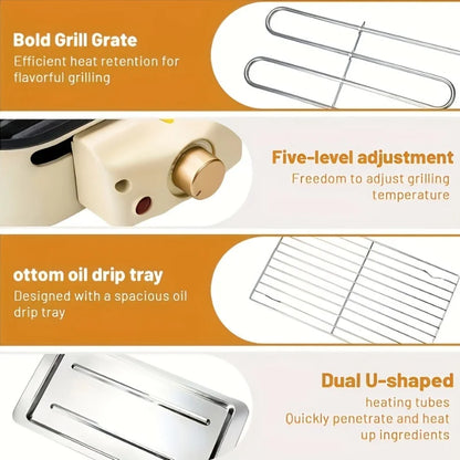 Smokeless Indoor Electric Grill – Removable Non-Stick Plate Table Grill