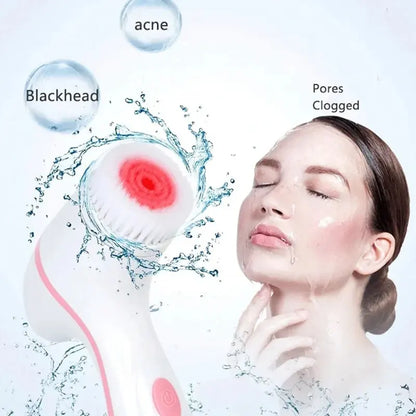 3-in-1 Electric Facial Cleansing Brush – Sonic Rotating Face Massager & Deep Cleanser
