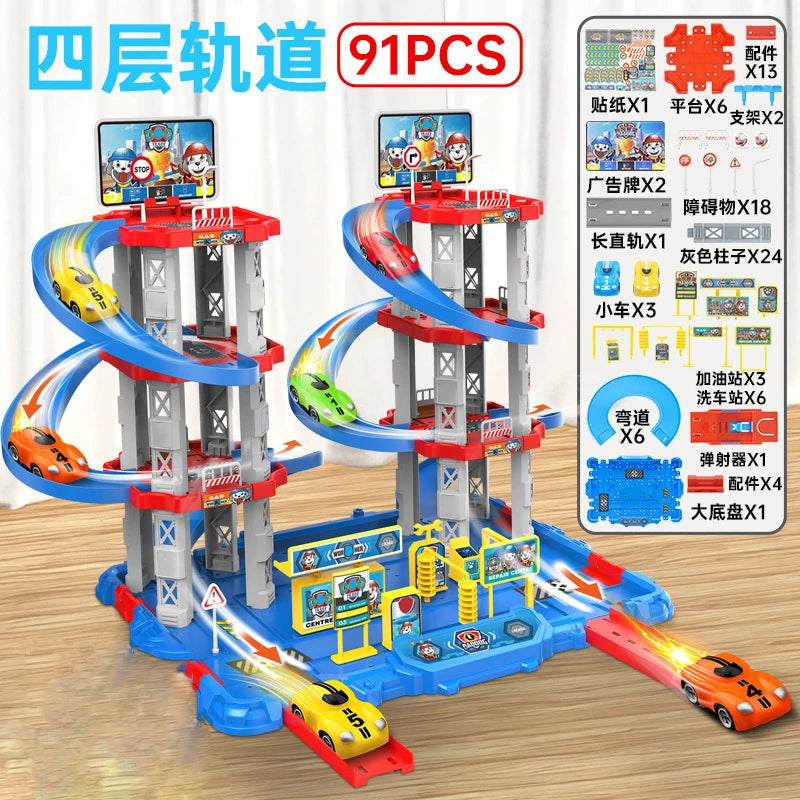 Kids Race Track Car Ramp Toy Set – Educational Racing Rail Puzzle for Kids