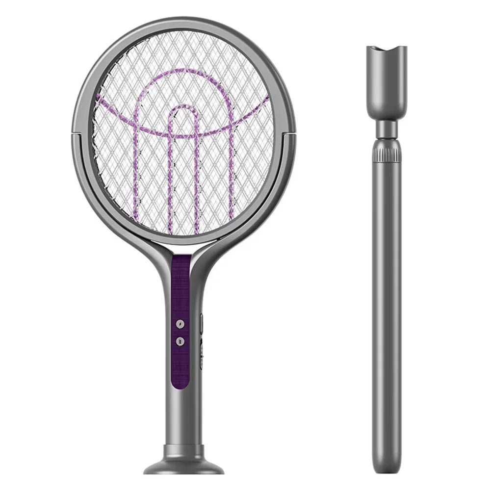 Rotating Head Electric Bug Zapper Racket – Rechargeable Fly Swatter & Mosquito Killer