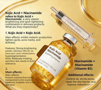 Kojic Acid & Niacinamide Dark Spot Serum – Brightening Whitening Cream for Face
