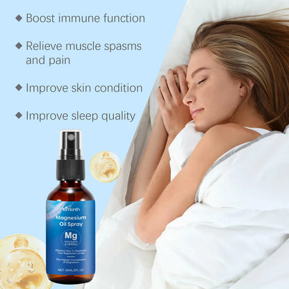 Magnesium Oil Spray for Sleep & Muscle Recovery – Essential Oil Body Relaxation Spray
