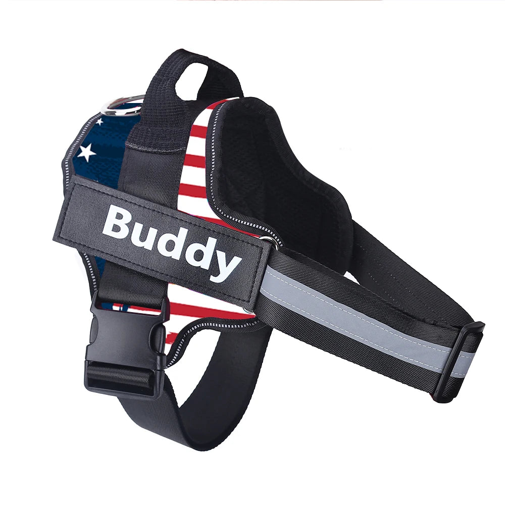 No-Pull Reflective Dog Harness – Personalised Breathable Vest Harness for All Sizes