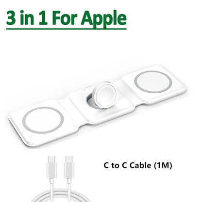 3-in-1 Magnetic Wireless Charging Station – Pad for iPhone Apple Watch & AirPods