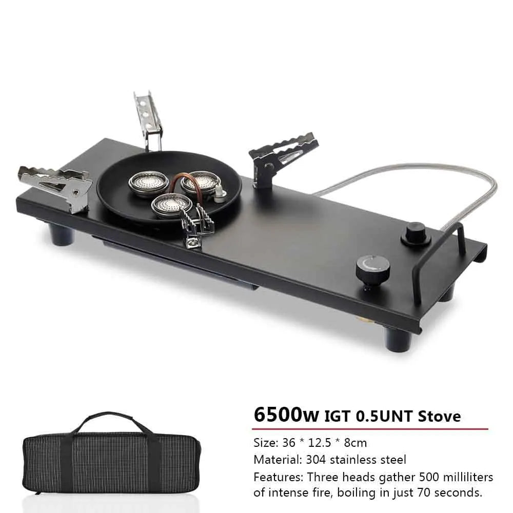 Portable Camping Gas Stove – 6500W High-Power IGT Hiking Burner
