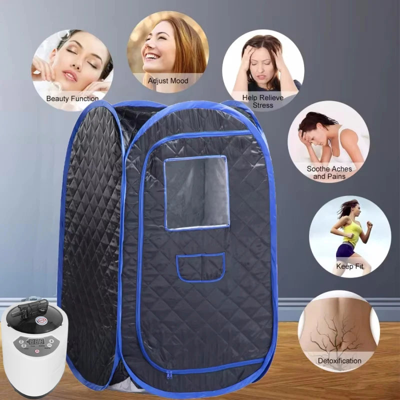 Portable Full Body Steam Sauna Tent – 1000W Home Spa with 3L Steam Generator