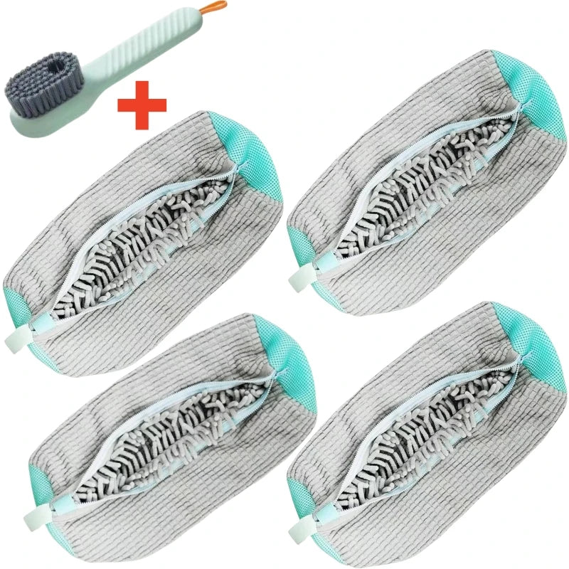 Shoe Washing Machine Bag & Brush Set – Laundry Shoe Protector Bags