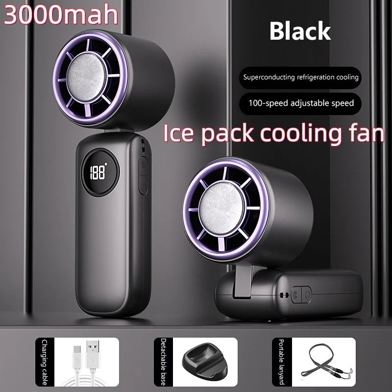 8000mAh Bladeless Neck Fan – Portable Rechargeable Hands-Free Cooling Fan