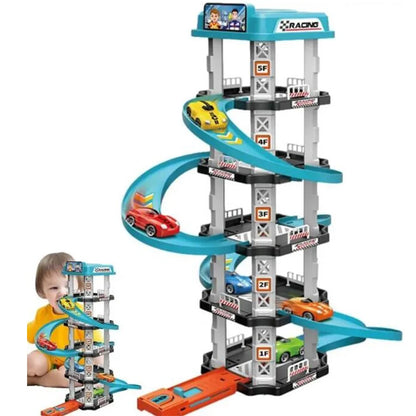Kids Race Track Car Ramp Toy Set – Educational Racing Rail Puzzle for Kids