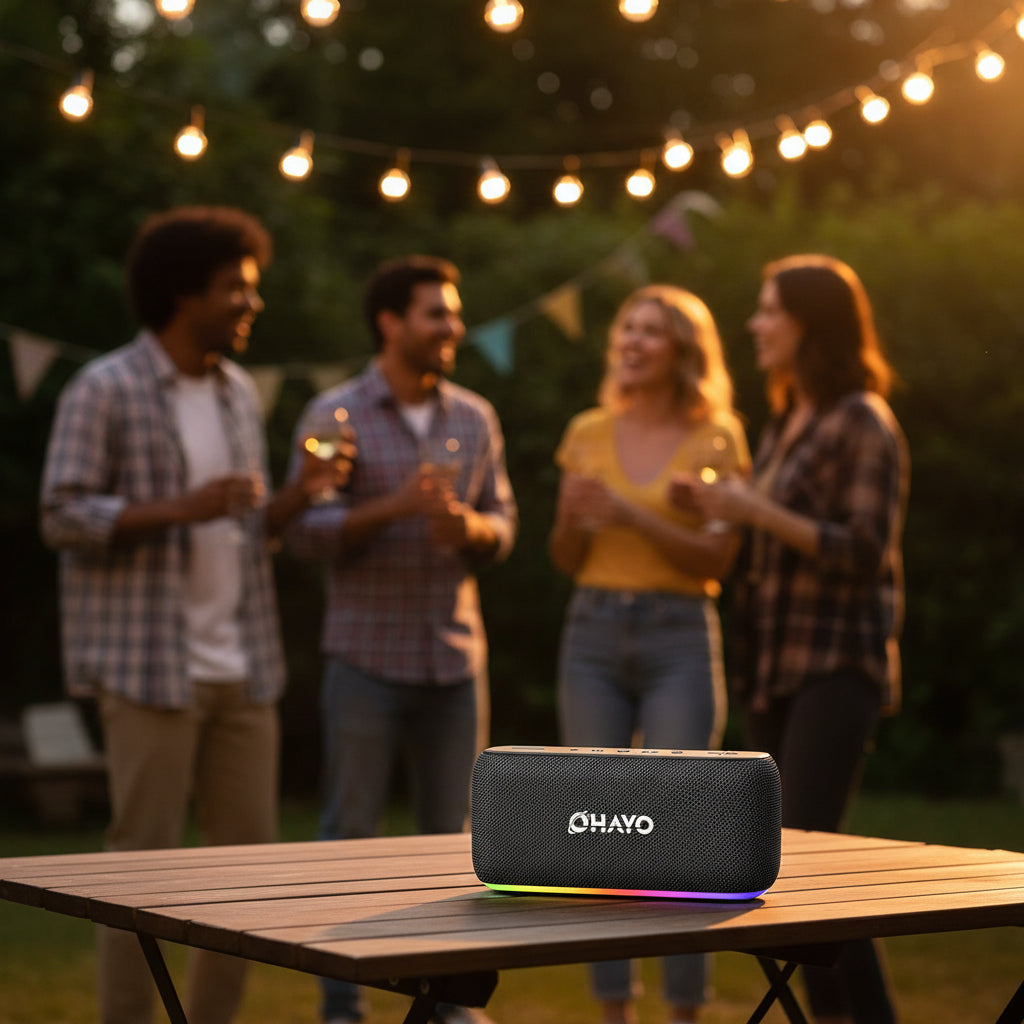 Bluetooth Bookshelf Speaker with LED Lights – Wireless Home Audio with Deep Bass