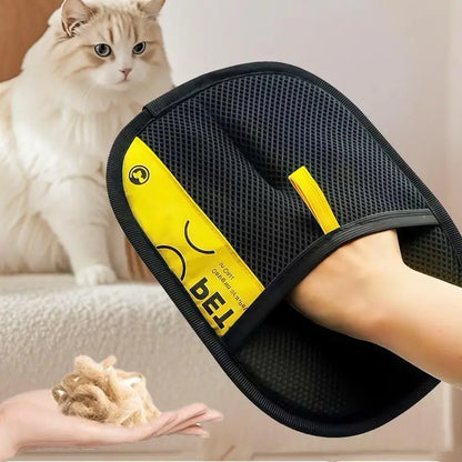2-in-1 Pet Hair Removal Mitt & Lint Roller – Electrostatic Grooming Glove for Cats & Dogs