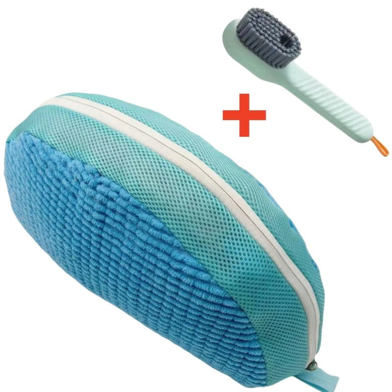 Shoe Washing Machine Bag & Brush Set – Laundry Shoe Protector Bags