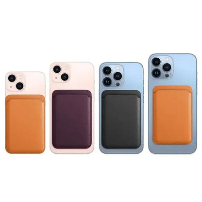 MagSafe Magnetic Leather Wallet Case – Card Holder for iPhone 12-17 & Samsung