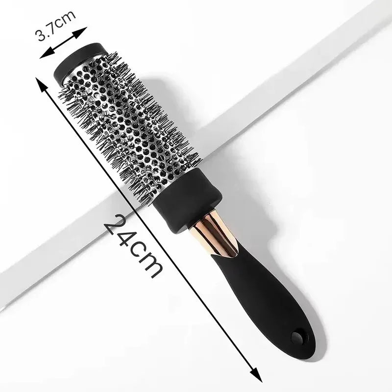 Ceramic Ion Round Hair Brush – Thermal Blow Dry Styling Brush for Salon Curls