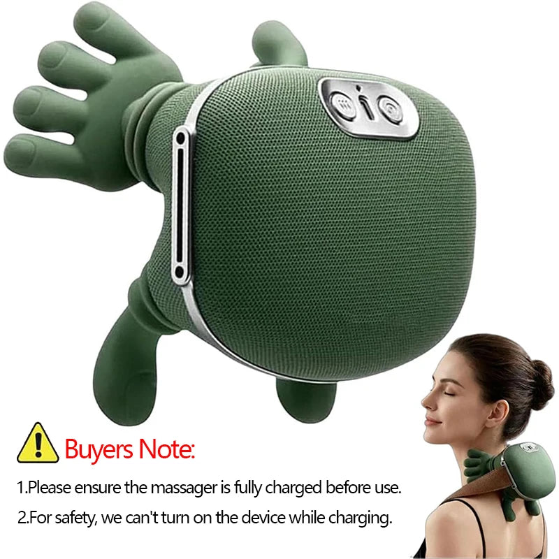 Bionic Neck & Shoulder Kneading Massager – 3-Level Heat Shawl for Pain Relief