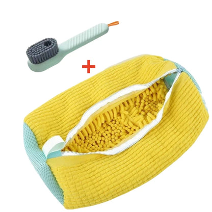 Shoe Washing Machine Bag & Brush Set – Laundry Shoe Protector Bags