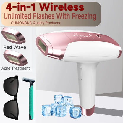 IPL Permanent Laser Hair Removal Device – At-Home Epilator for Women & Men