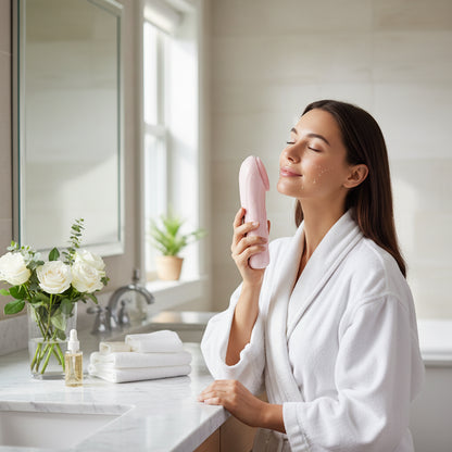 Sonic IPX7 Waterproof Facial Cleansing Brush – Rechargeable Deep Pore Scrubber