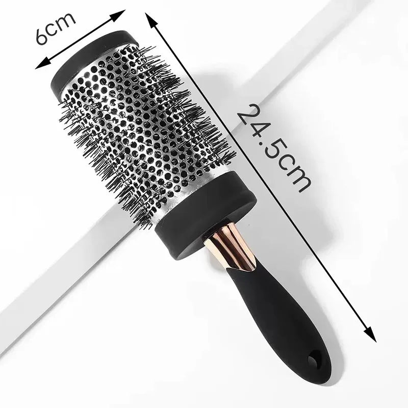 Ceramic Ion Round Hair Brush – Thermal Blow Dry Styling Brush for Salon Curls