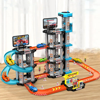 Kids Race Track Car Ramp Toy Set – Educational Racing Rail Puzzle for Kids
