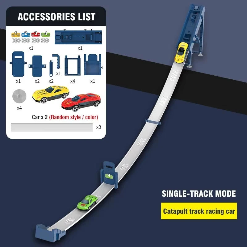Kids Race Track Car Ramp Toy Set – Educational Racing Rail Puzzle for Kids