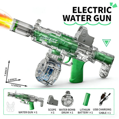 Electric Water Gun Toy with Sensor Lights – Automatic Summer Outdoor Water Pistol