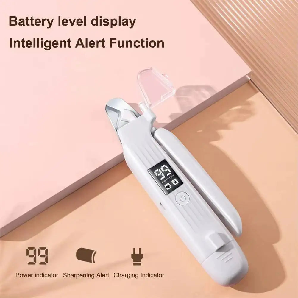 2-in-1 Electric Pet Nail Grinder with LED Light – Quiet Trimmer for Dogs & Cats