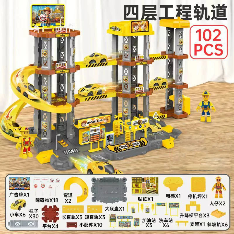 Kids Race Track Car Ramp Toy Set – Educational Racing Rail Puzzle for Kids