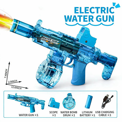 Electric Water Gun Toy with Sensor Lights – Automatic Summer Outdoor Water Pistol