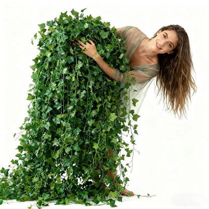 Artificial Ivy Garland Wall Decor – 24 Pack Fake Hanging Vine for Home & Wedding