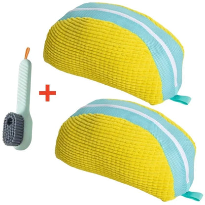 Shoe Washing Machine Bag & Brush Set – Laundry Shoe Protector Bags