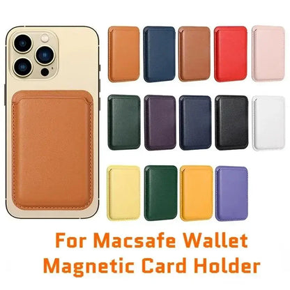 MagSafe Magnetic Leather Wallet Case – Card Holder for iPhone 12-17 & Samsung