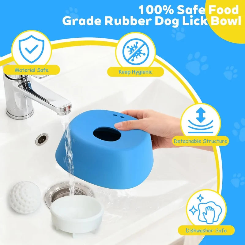Slow Feeder Dog Bowl – Anti-Choking Lick Mat for Wet Food, Treats & Bone Broth
