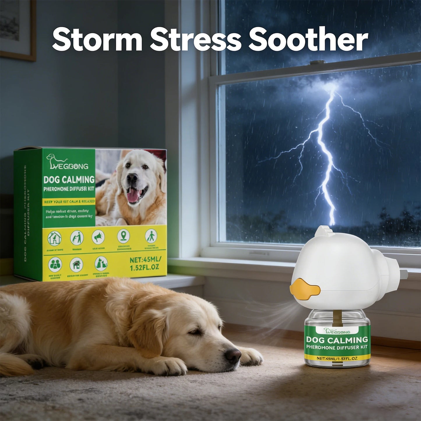 Dog Calming Diffuser Kit – Anti-Anxiety Stress Relief Pheromone Diffuser for Dogs