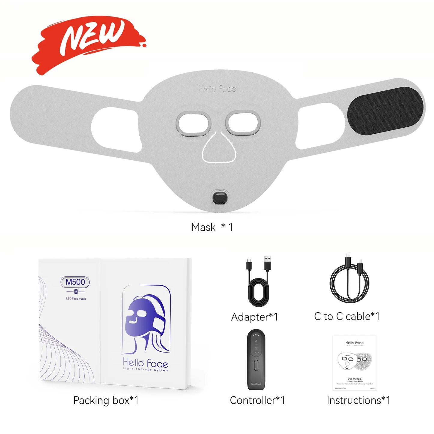 510K LED Red & Near-Infrared Light Therapy Face Mask – Professional Anti-Aging Mask