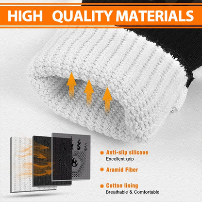 Heat-Resistant Silicone BBQ Grill Gloves – Non-Slip Oven Mitts for Cooking & Barbecue
