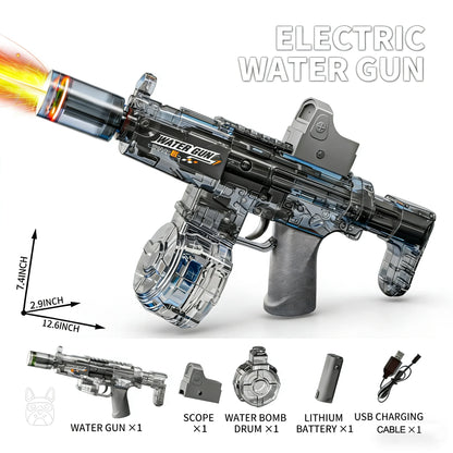 Electric Water Gun Toy with Sensor Lights – Automatic Summer Outdoor Water Pistol