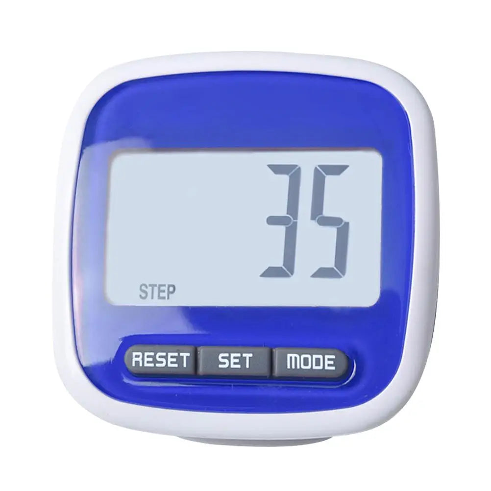 LCD Step Counter Pedometer Clip – 3D Walking Step Tracker for Running & Fitness