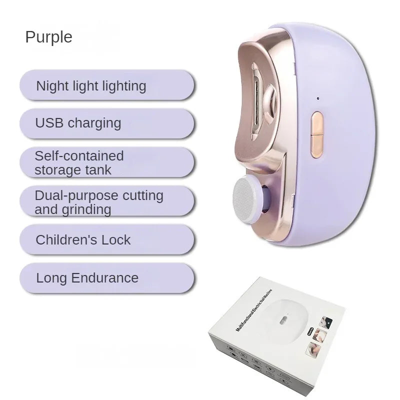 Electric Automatic Nail Clipper & Trimmer – Safe Manicure Tool for Adults