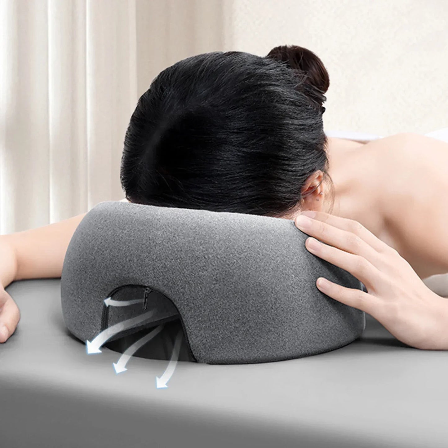 Memory Foam Face Down Desk Nap Pillow – Ergonomic Rest Cushion for Office & Salon