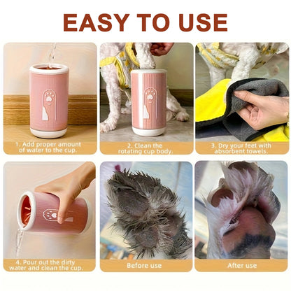 Dog Paw Cleaner Cup – Easy No-Scrub Muddy Paw Washer for Small to Large Dogs