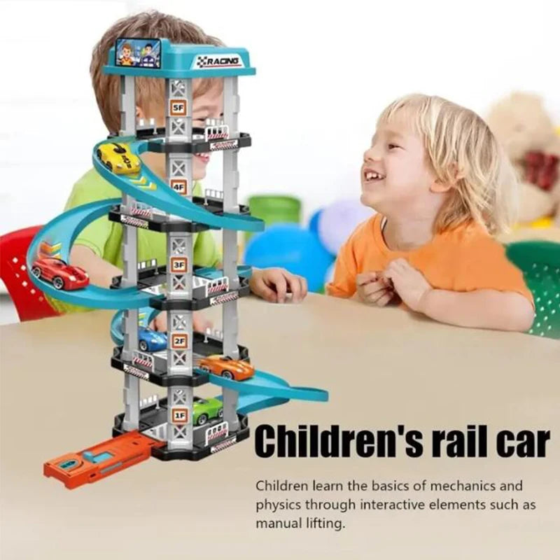 Kids Race Track Car Ramp Toy Set – Educational Racing Rail Puzzle for Kids